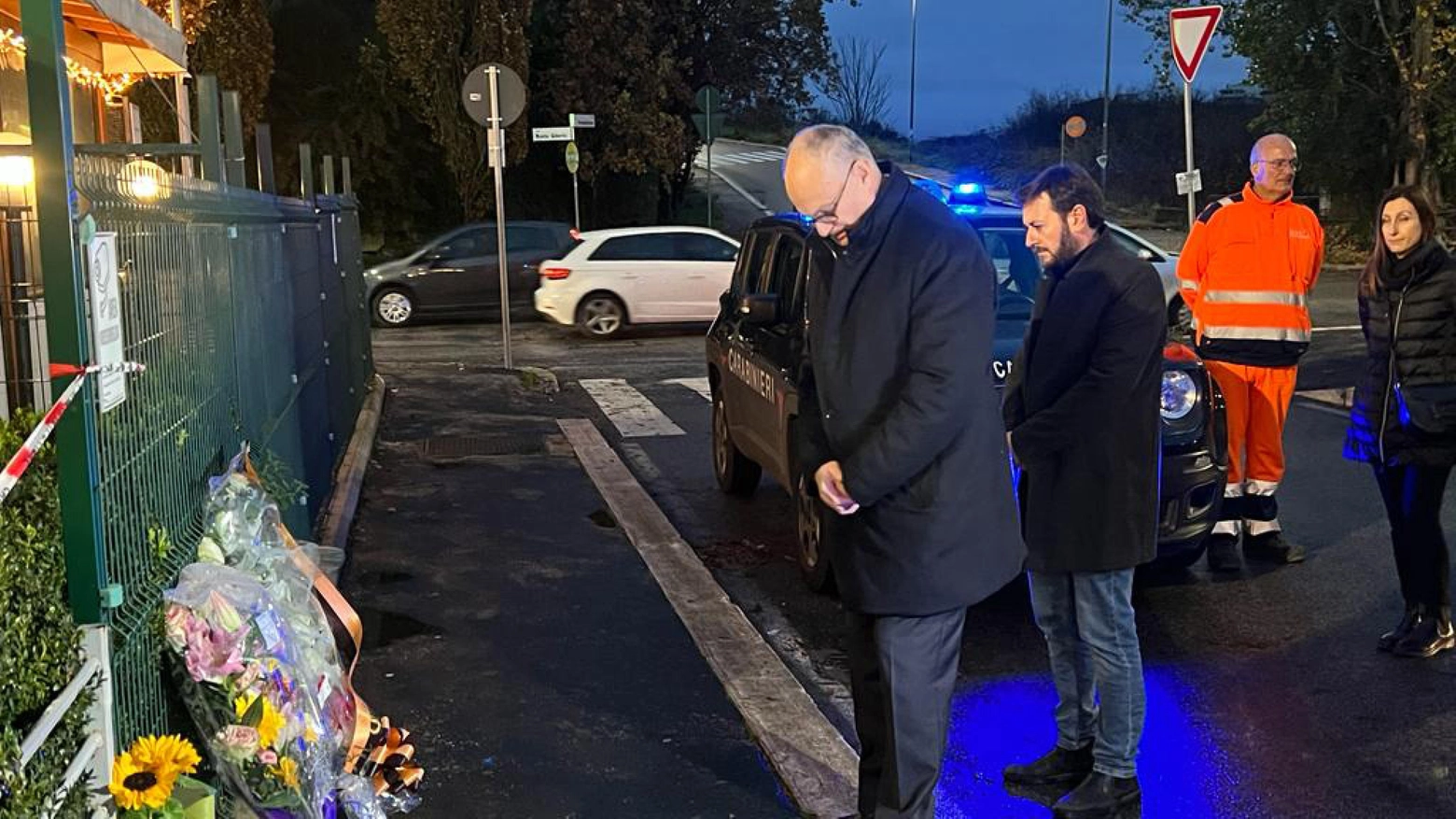 Il sindaco di Roma, Roberto Gualtieri rende omaggio alla vittime della sparatoria a Fidene