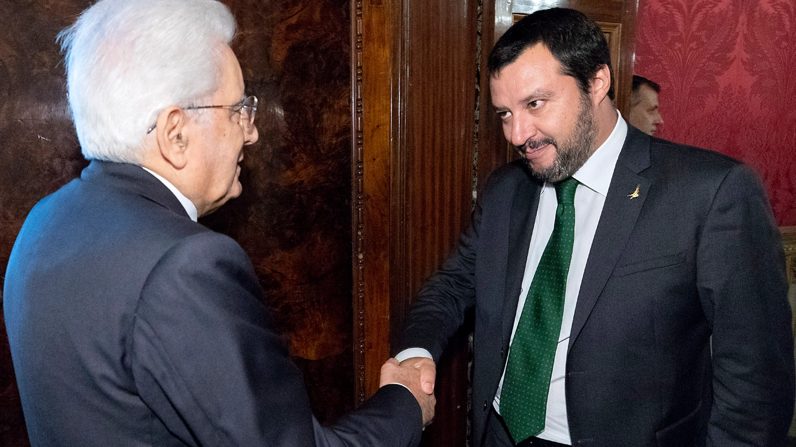 Sergio Mattarella e Matteo Salvini (Lapresse)