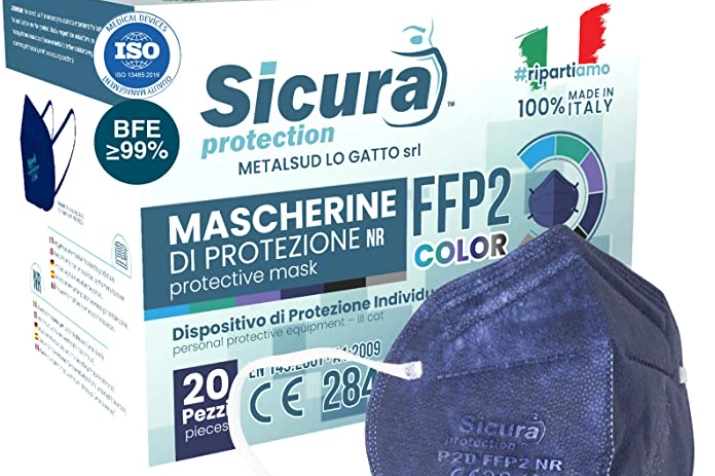 Sicura Protection Mascherine FFP2 Blu Jeans su amazon.com