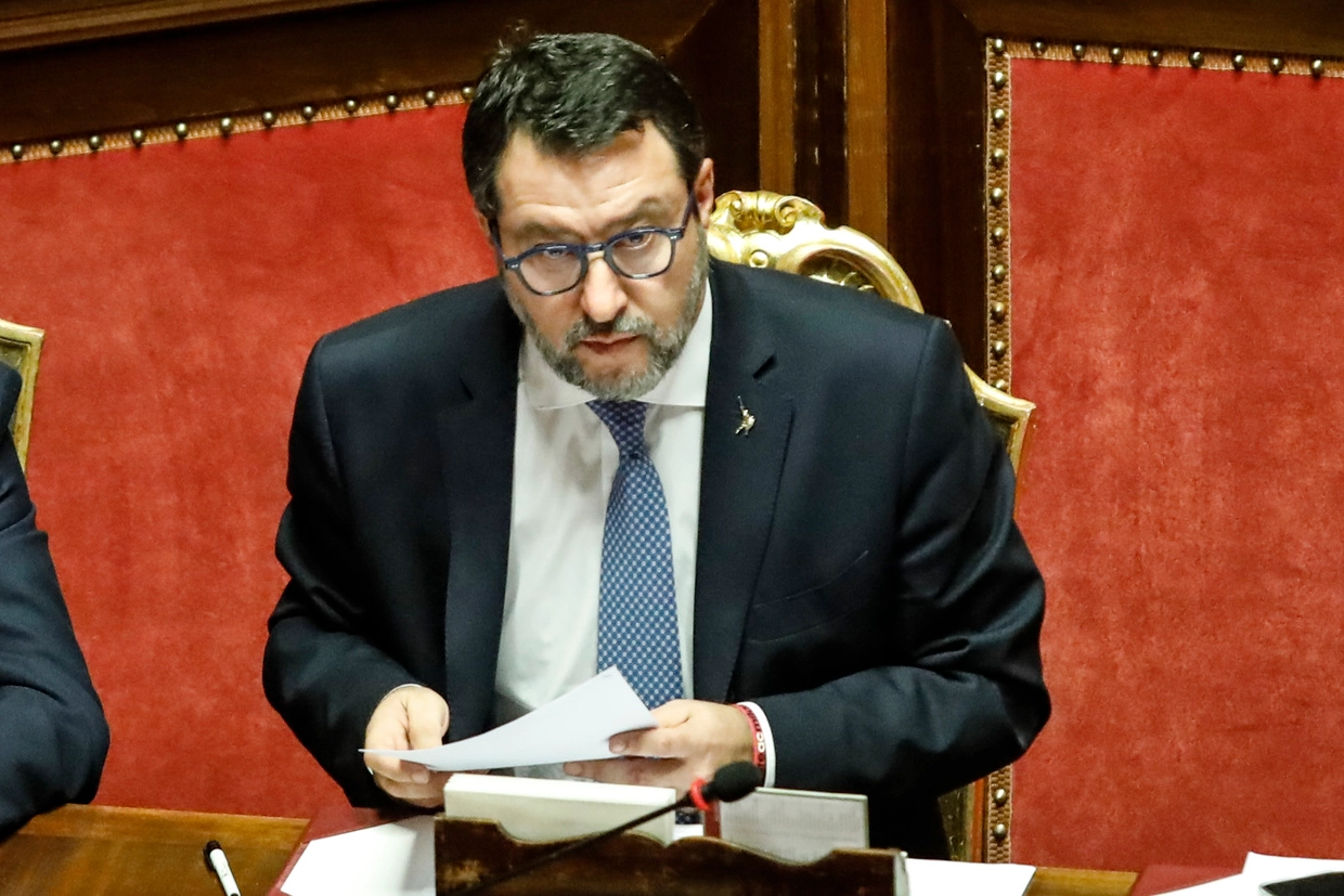 Matteo Salvini, 50 anni, leader della Lega e ministro dei Trasporti