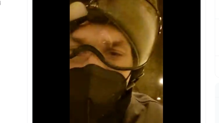 Il video di Ibrahimovic in moto in autostrada verso Sanremo (Twitter)