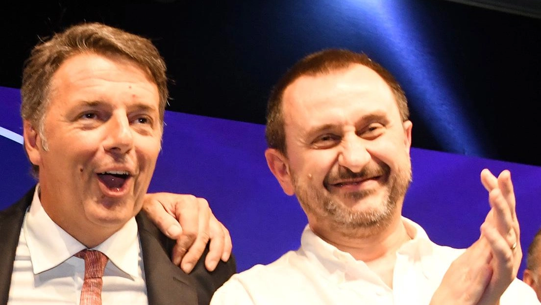 Ettore Rosato, nato nel 1968, con Matteo Renzi, leader di Italia Viva, 48 anni