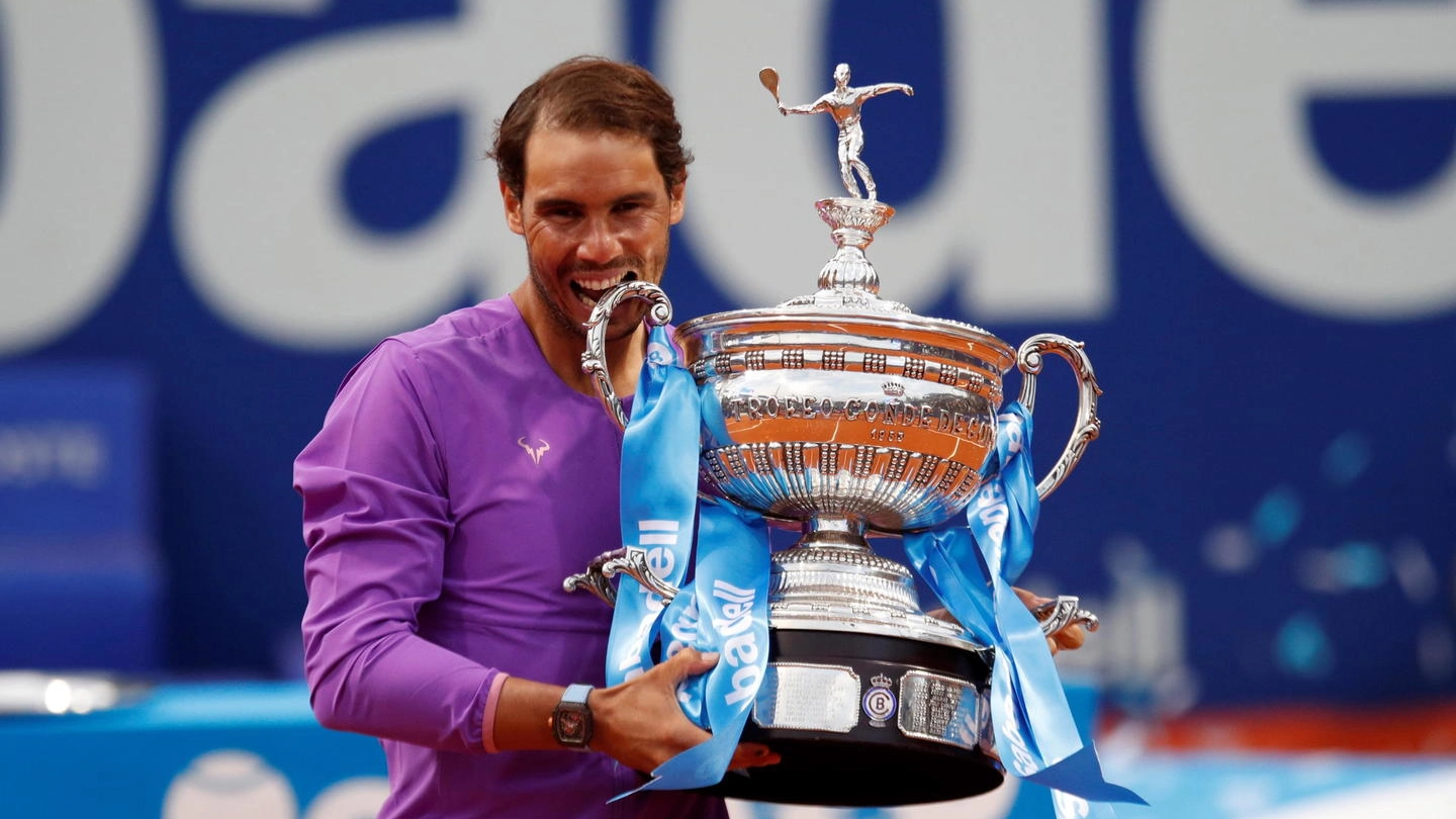 Rafa Nadal vince la sua 12esima finale a Barcellona su 12 disputate (Ansa)