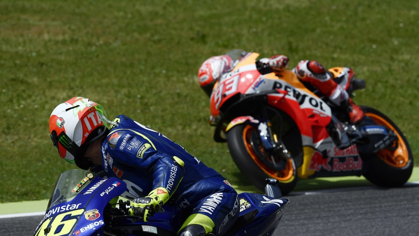Mondiale MotoGP, Marquez e Rossi (foto archivio)