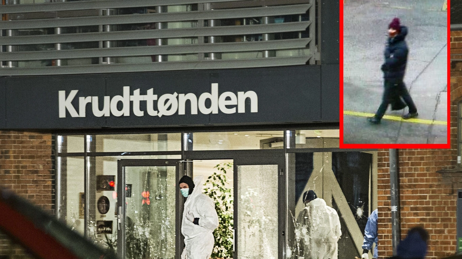 Attacco islamico a Copenaghen. Nel riquadro il presunto killer (Ansa)
