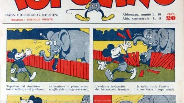 La copertina del primo numero di Topolino dell’editore Nerbini (31 dicembre 1932)