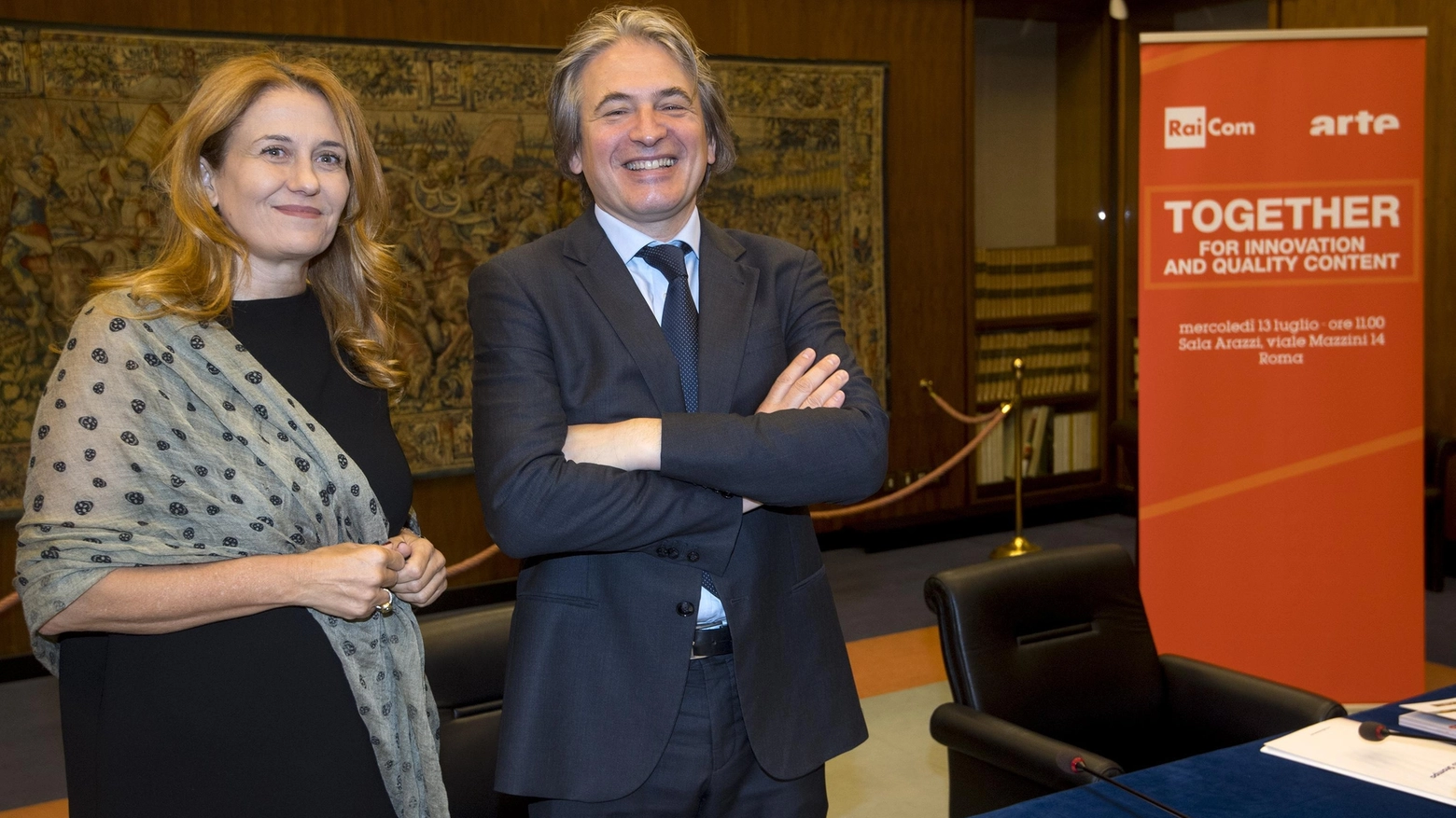 Rai: la presidente Monica Maggioni e il direttore generale Antonio Campo Dall'Orto (Ansa)