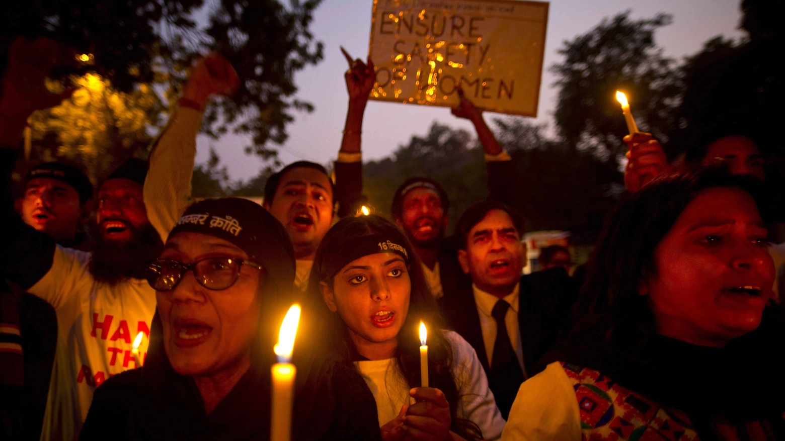 India, una protesta contro la violenza sulle donne (LaPresse)