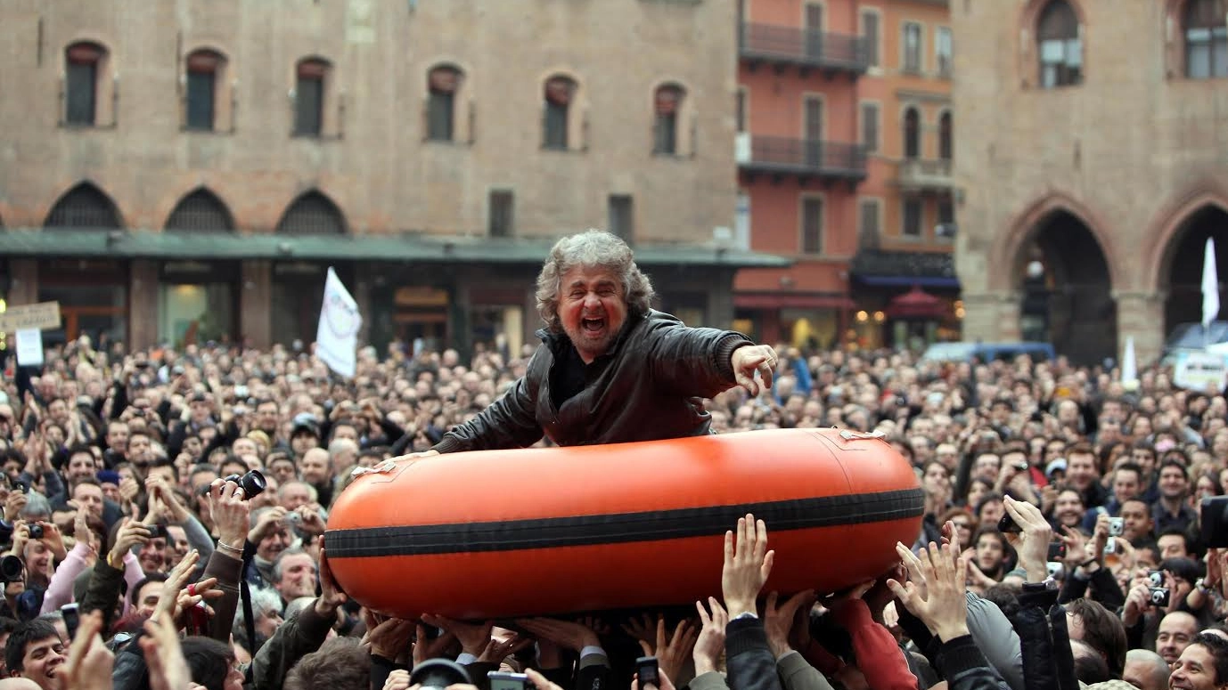 Beppe Grillo a un V-Day bolognese