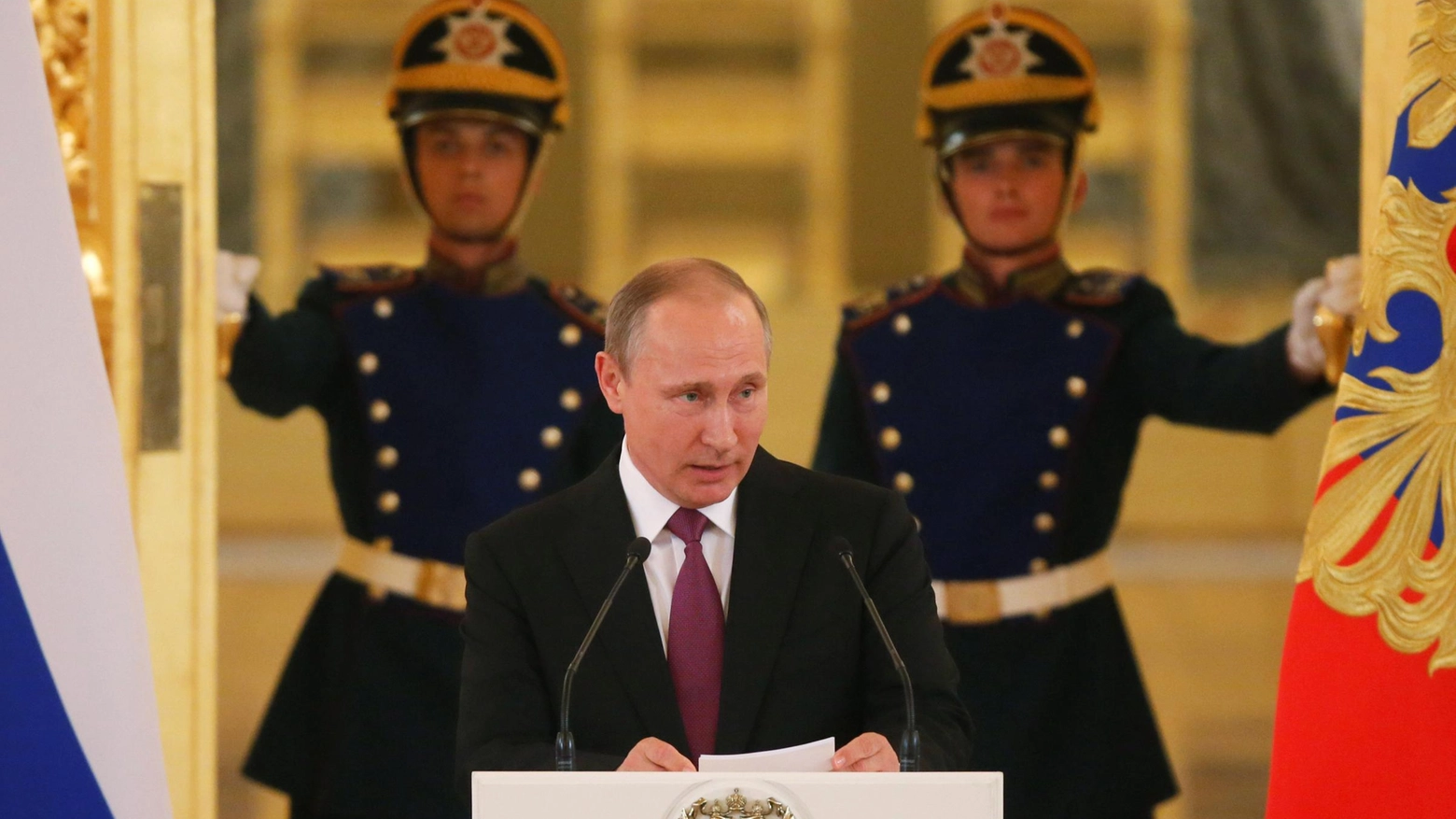 Putin durante la cerimonia 