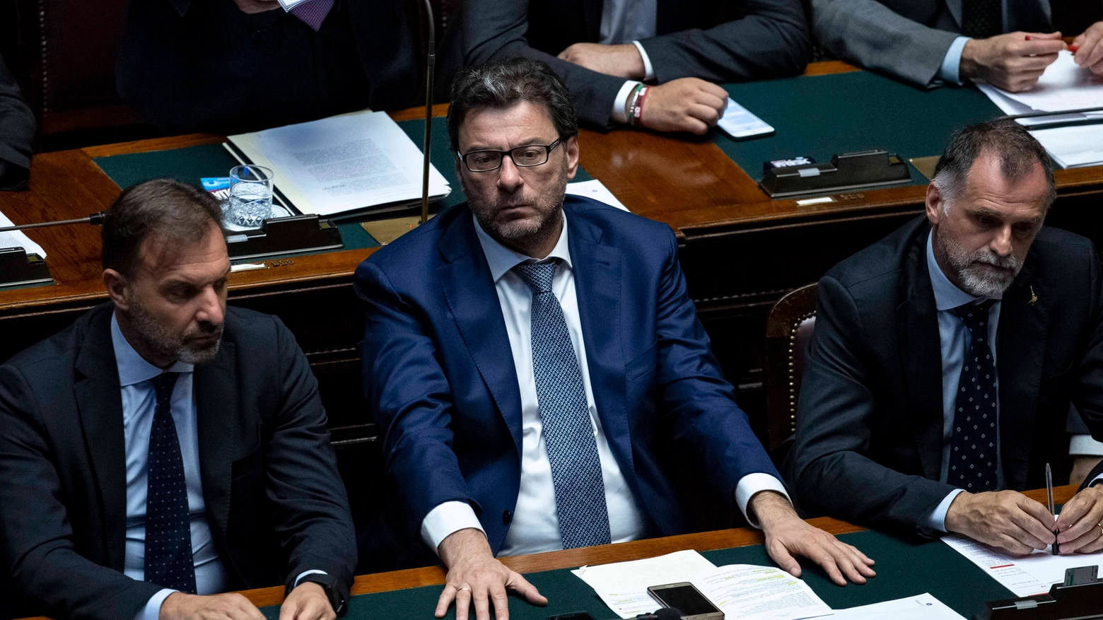 I sottosegretari Massimo Bitonci e Giancarlo Giorgetti (ImagoE)
