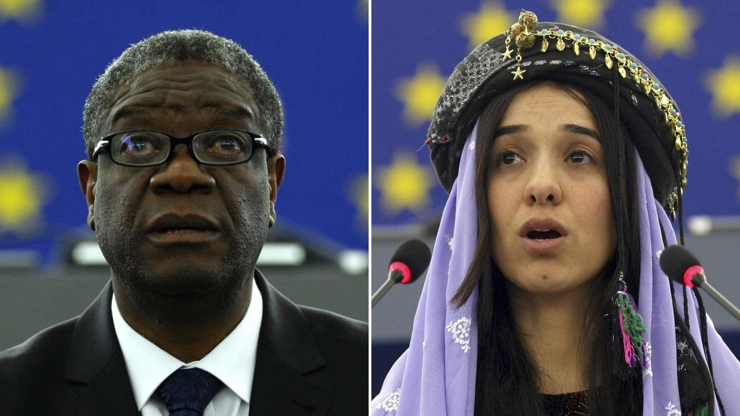 Denis Mukwege e Nadia Murad (Ansa)