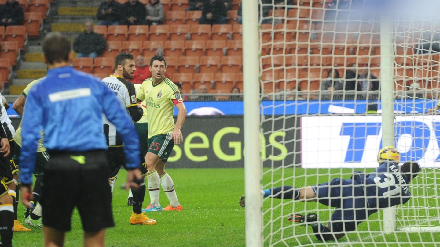 Il gol fantasma in Milan-Udinese (Newpress)