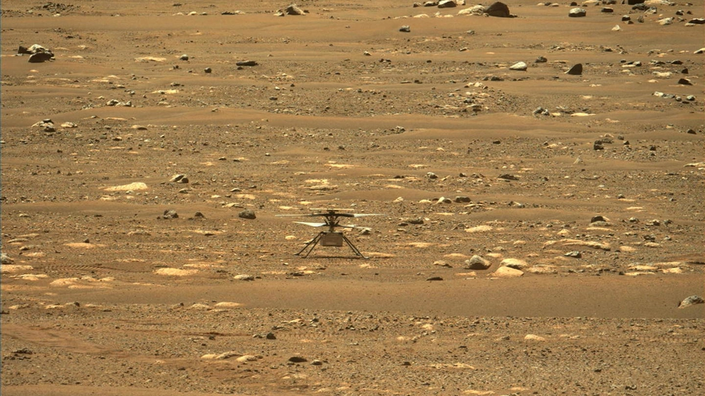 Il drone-elicottero Ingenuity  su Marte (Ansa)