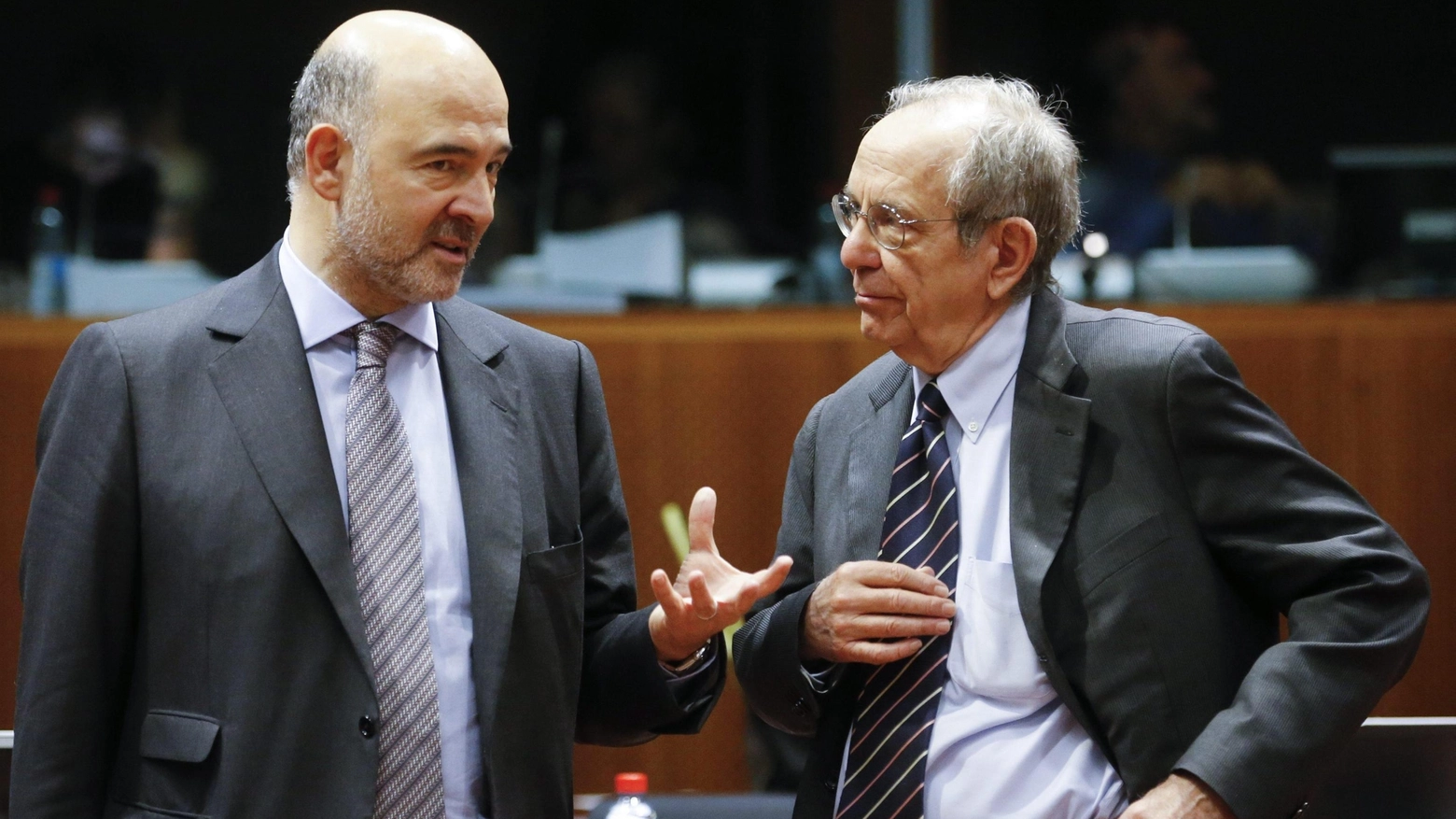 Pierre Moscovici e Carlo Padoan (Ansa)