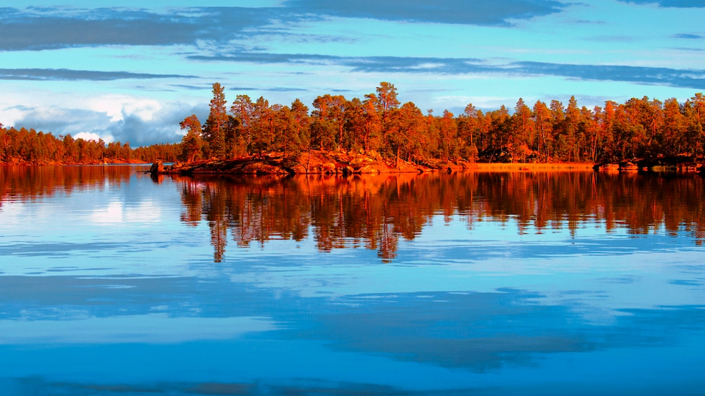 Lake Inari in Lapland.