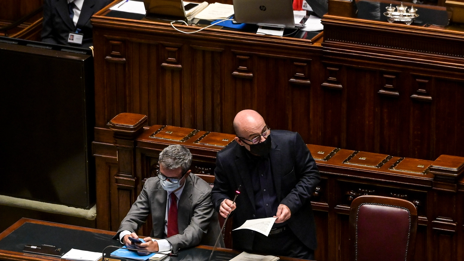 I ministri Andea Orlando (sinistra) e Roberto Cingolani (Imagoeconomica)
