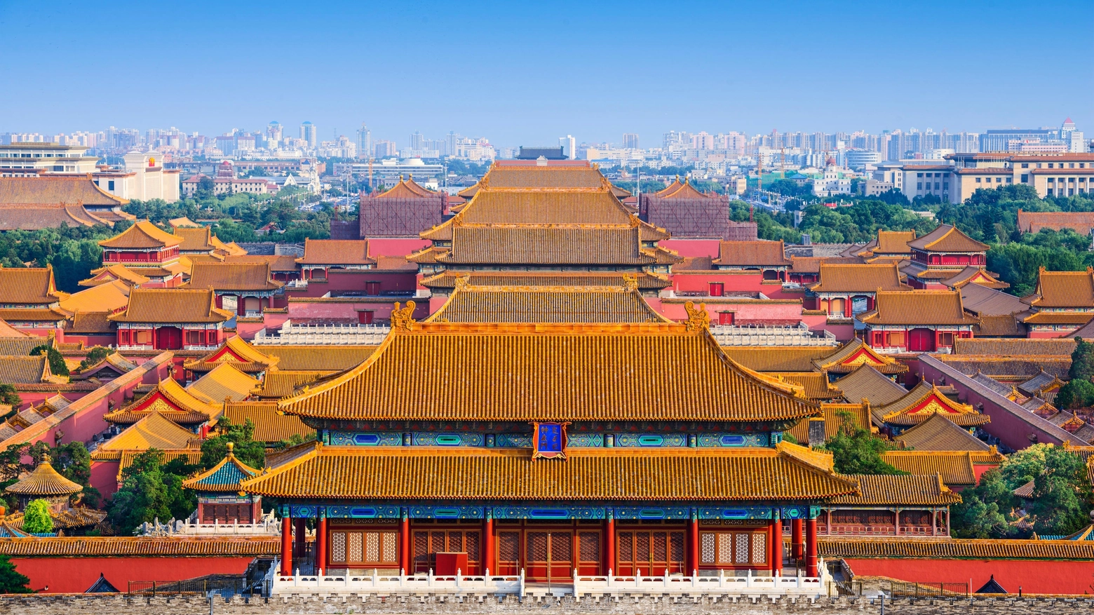 Pechino, una veduta della città (Olycom)
