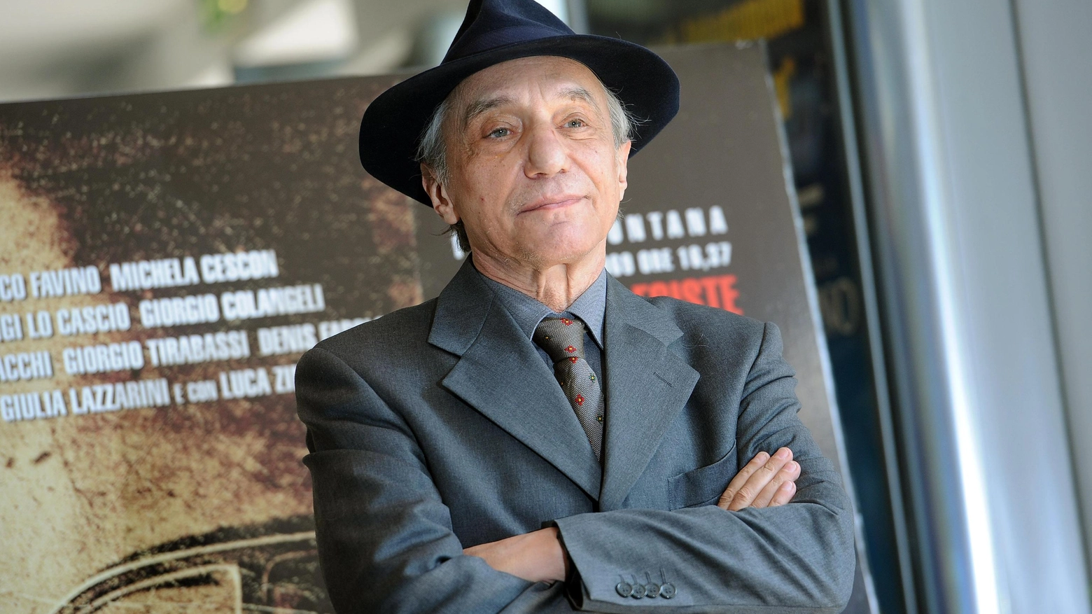Sergio Solli durante il photo call del film Romanzo di una strage, 26 marzo 2012 (Ansa)