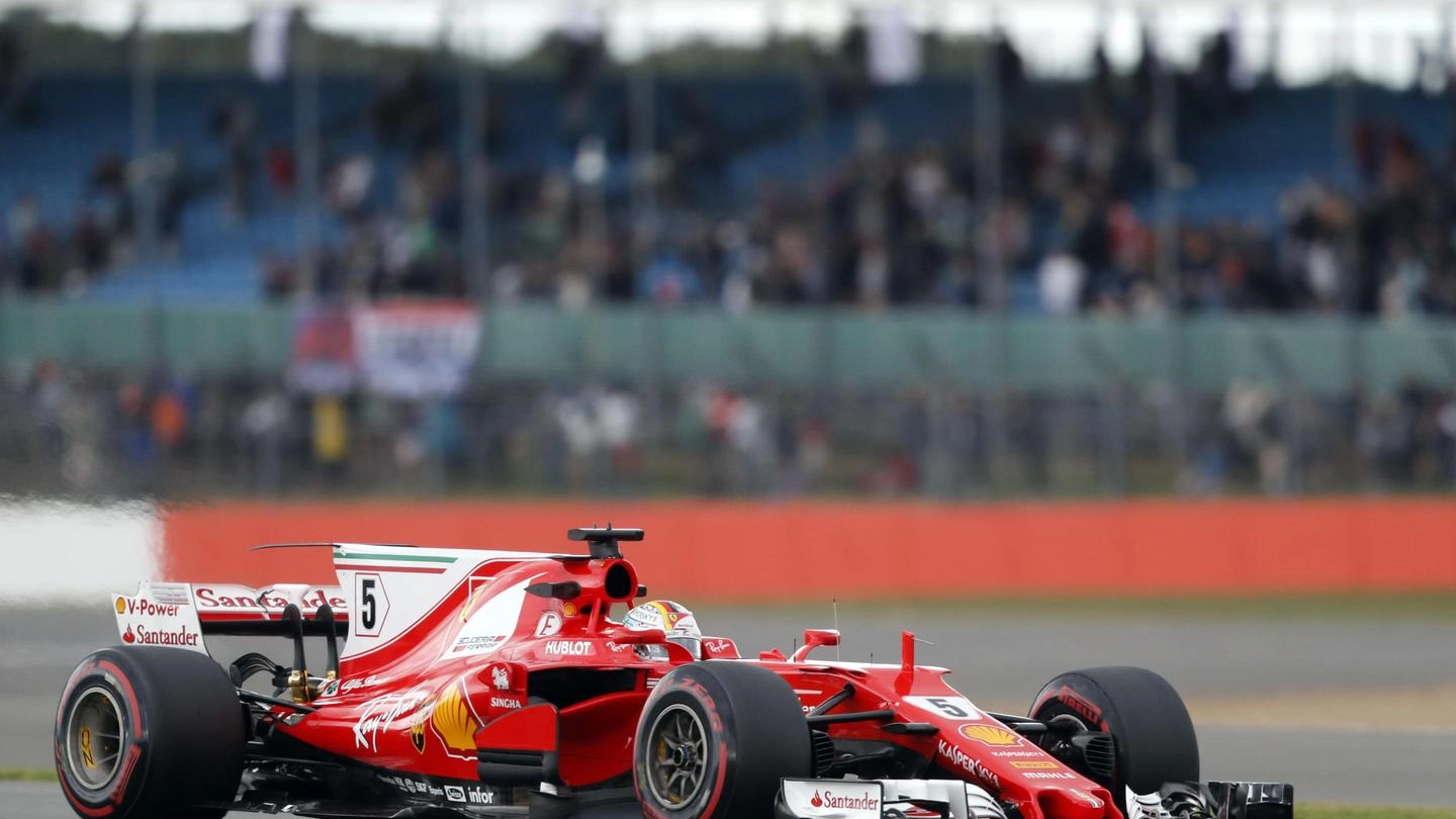 Sebastian Vettel a Silverstone (Ansa)