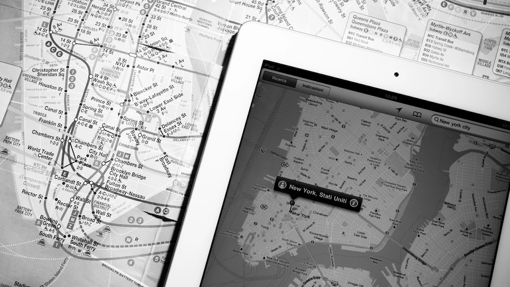 Mappe online su tablet