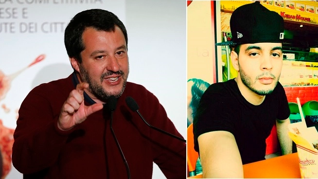 Matteo Salvini e Marouane Farah