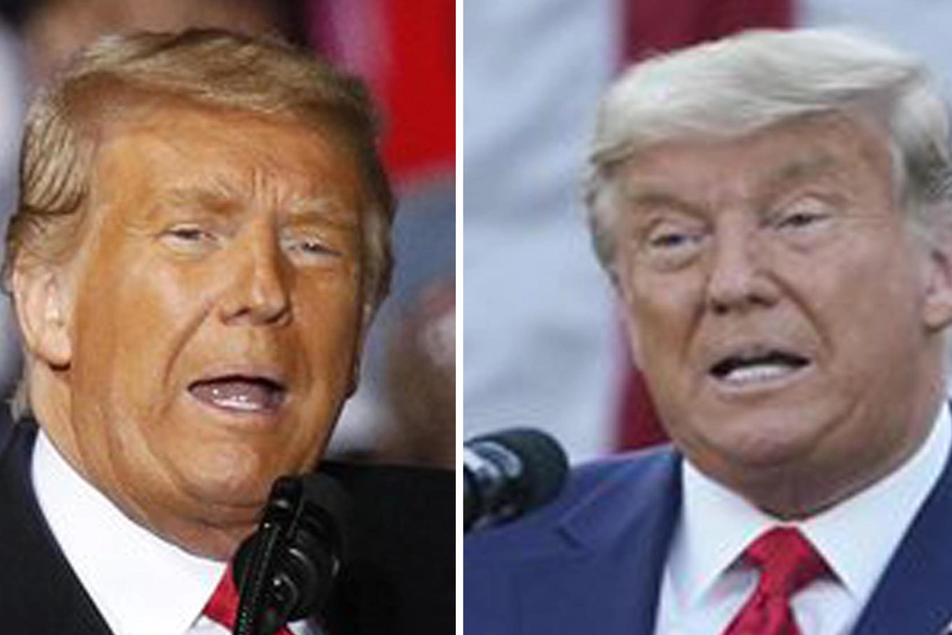 Trump cambia colore dei capelli: da giallo a grigio in un mese (Ansa)