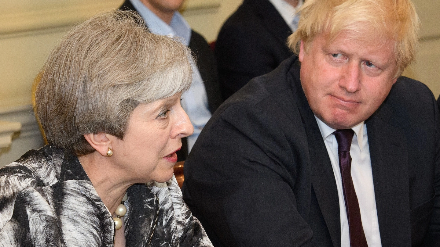 Theresa May e Boris Johnson (Afp)