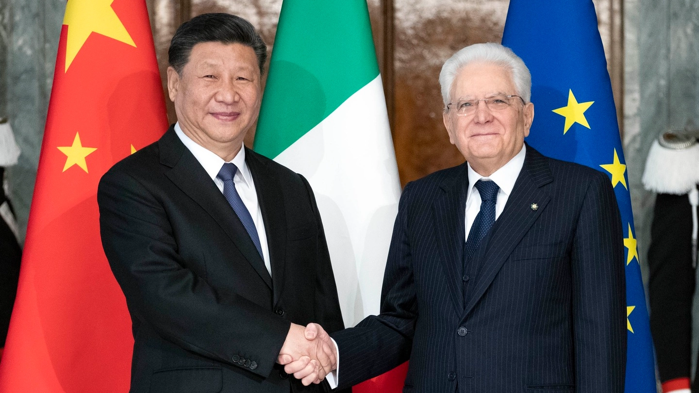 Xi Jinping e Sergio Mattarella (LaPresse)