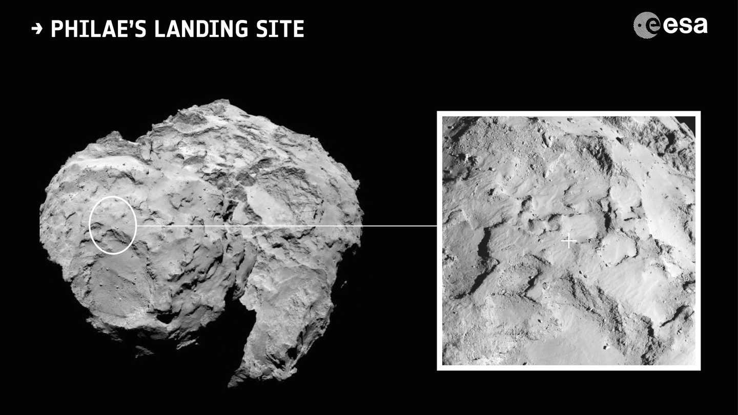 Ecco il sito della cometa 67P dove atterrerà il lander della sonda Rosetta (AFP)