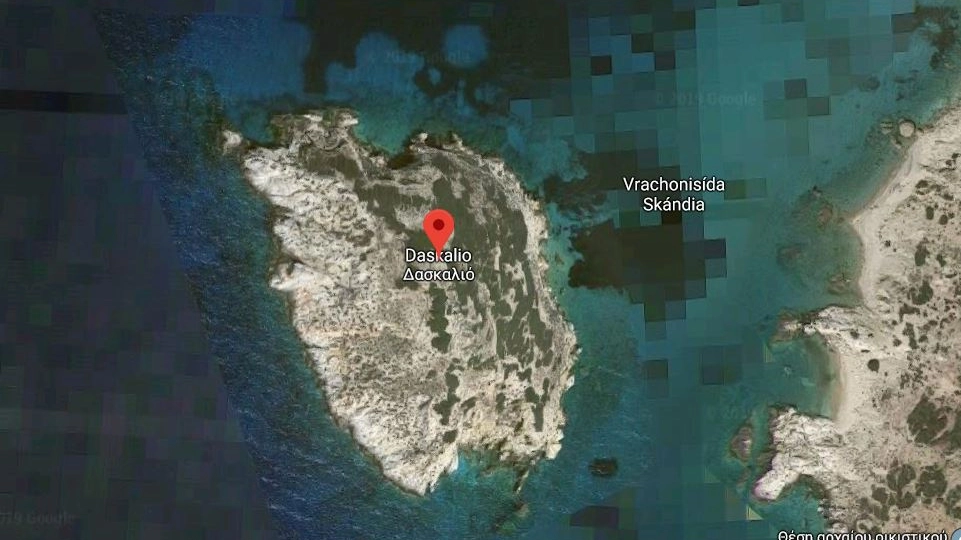 L'isolotto di Daskalio in Grecia (Google Maps)
