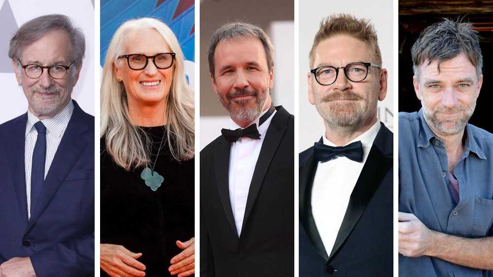 Steven Spielberg, Jane Campion, Denis Villeneuve, Kenneth Branagh e Paul Thomas Anderson