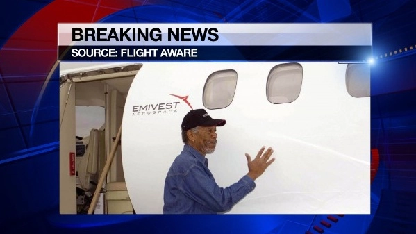 Fox News dà la notizia dell'atterraggio di emergenza per il jet di Morgan Freeman