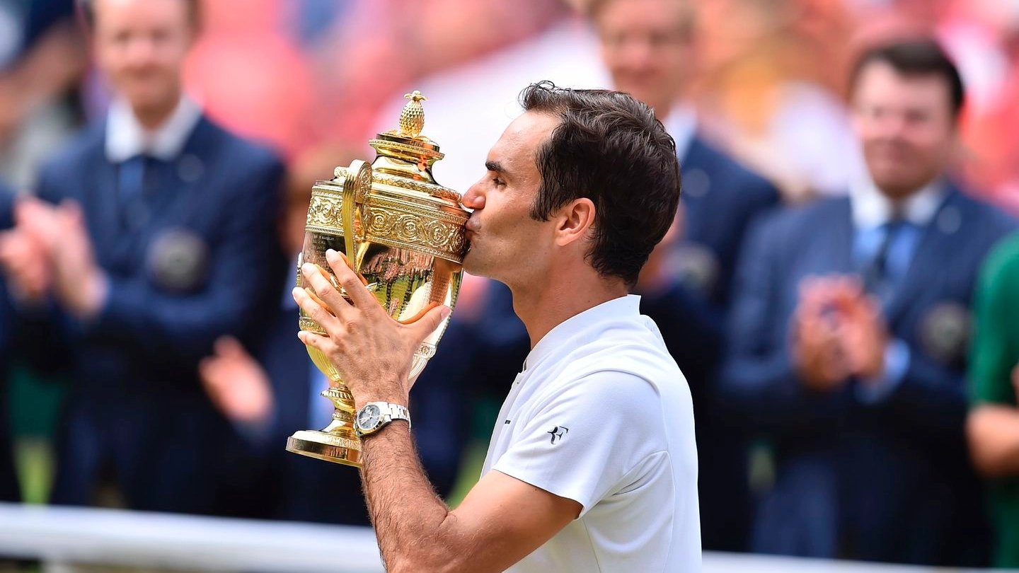 Roger Federer vince Wimbledon per l'ottava volta (Afp)