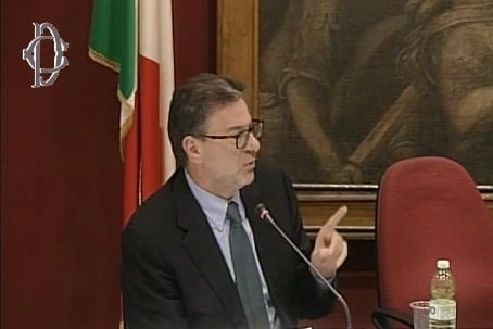 Il ministro Giorgetti durante l'intervento in Commissione Bilancio della Camera