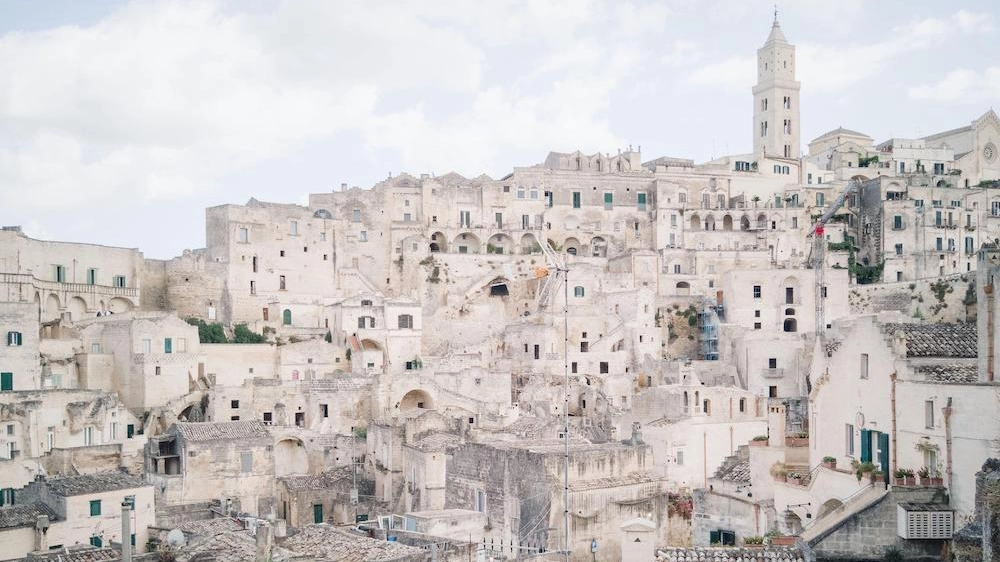 View of the old town of Matera in southern Italy