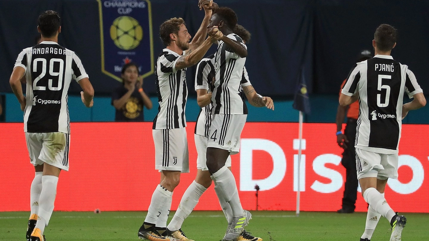 Juve-Psg, Marchisio celebra il gol (Afp)