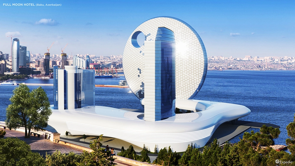 Il progetto dell'hotel Full Moon di Baku - Foto: Expedia