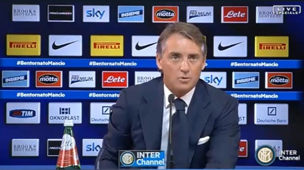 Roberto Mancini, 50 anni, tecnico dell'Inter (Ansa)