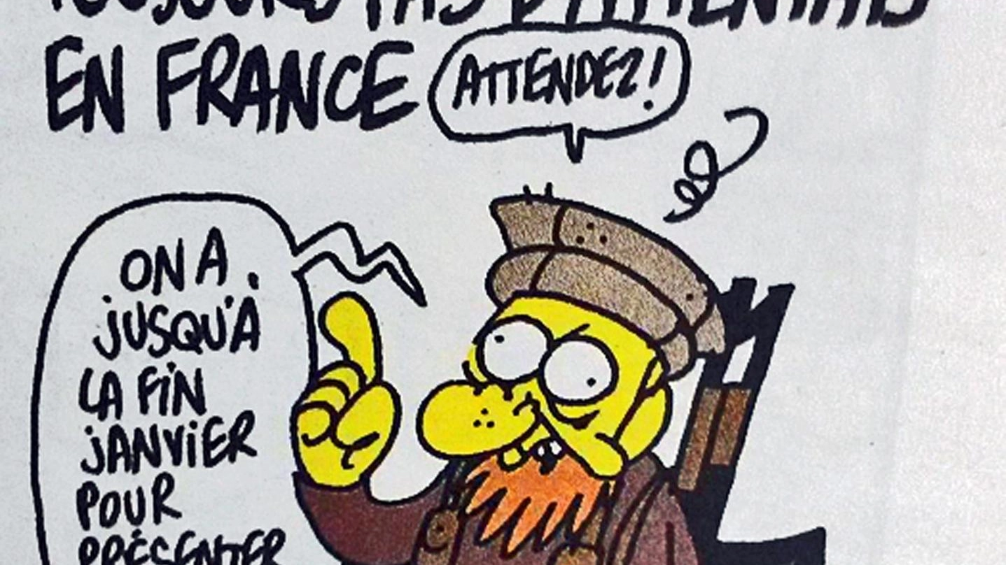 La vignetta premonitrice di Charb (Ansa)