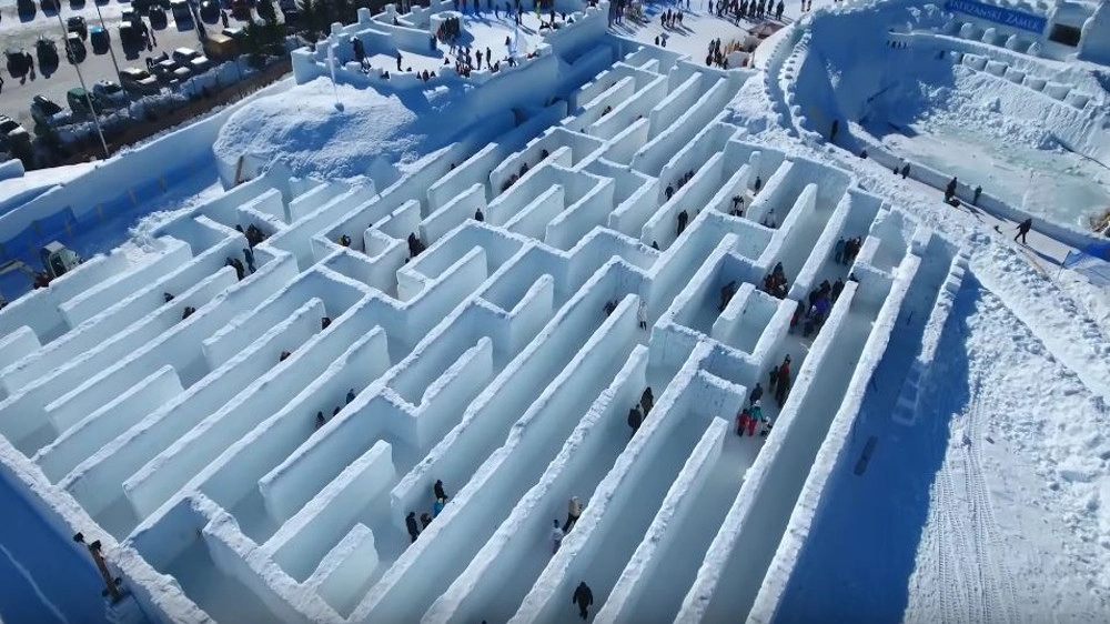 Il labirinto visto dall'alto - Foto: DronLine/YouTube