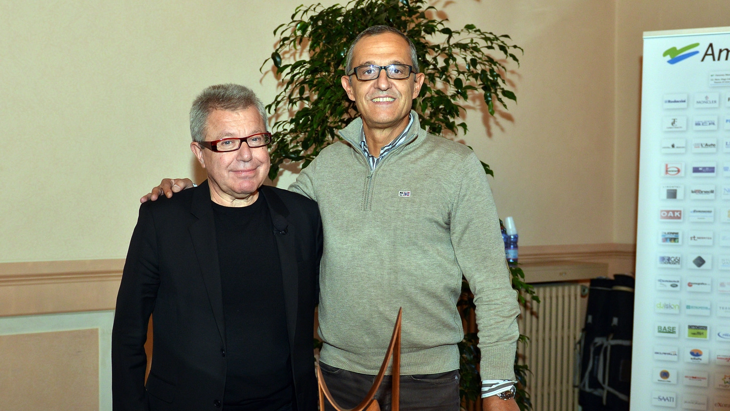  L’architetto Daniel Libeski e iI sindaco di Como Mario Lucini (Cusa)