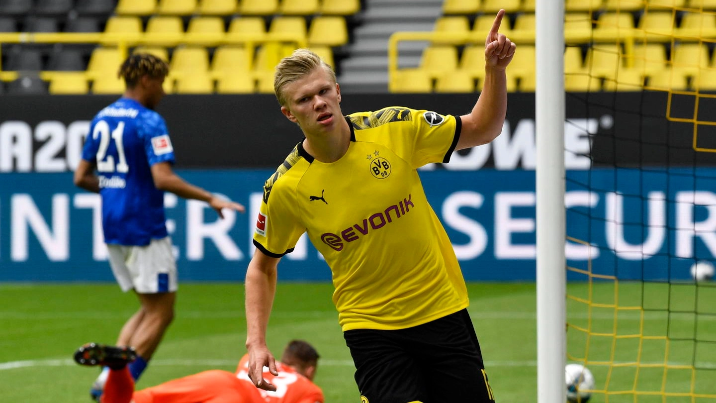 Dortmund, Erling Haaland segna il primo gol dal ritorno della Bundesliga
