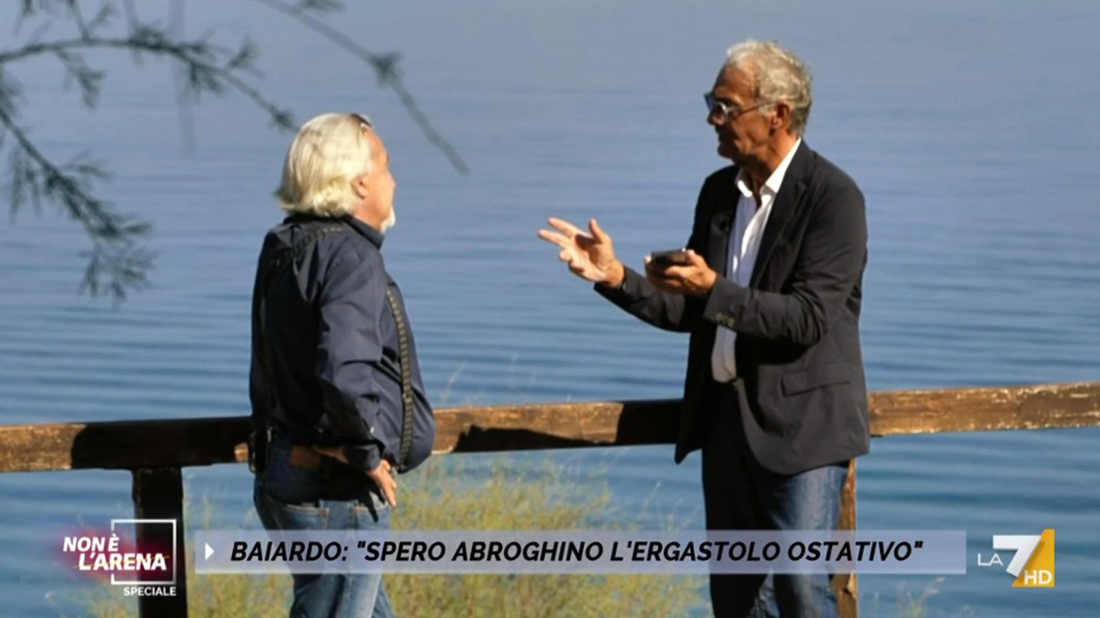Massimo Giletti con Salvatore Baiardo