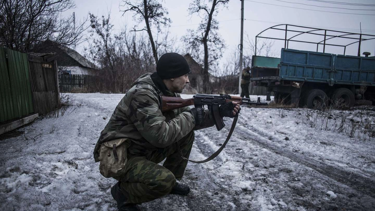 Scontri a Donetsk (Afp)
