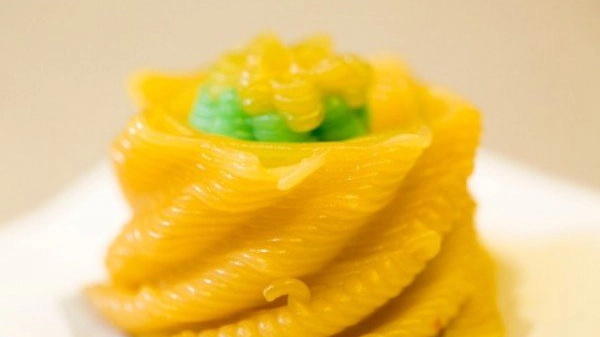 Un esempio di cibo stampato in 3D – Foto: Timothy Lee Photographers/Columbia Engineering