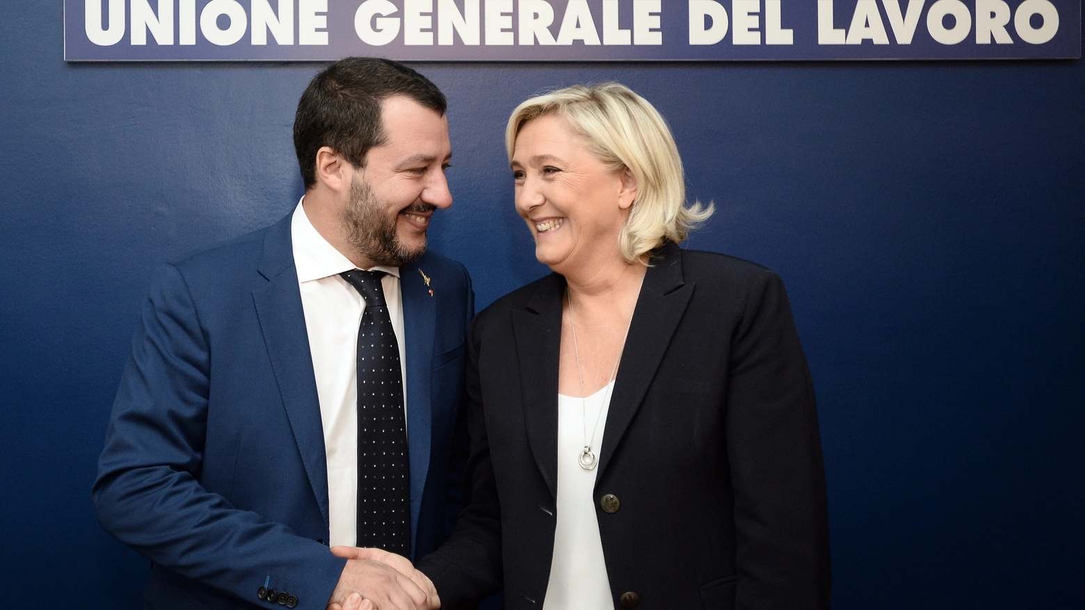 Matteo Salvini e Marine Le Pen (LaPresse)
