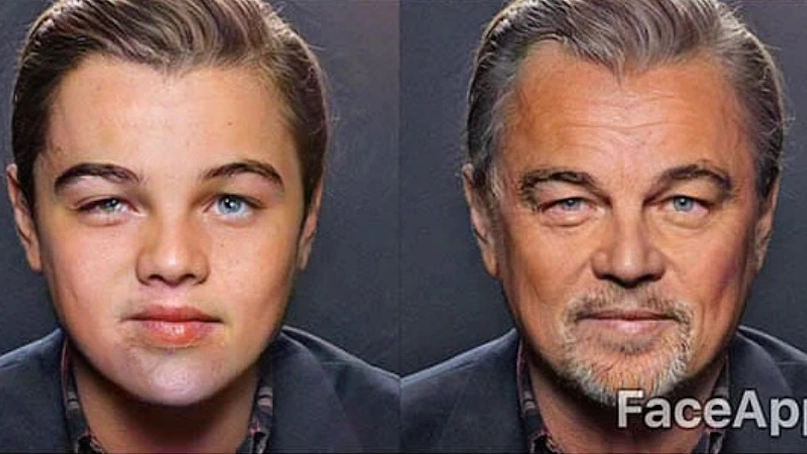 Leonardo DiCaprio ringiovanito e invecchiato con FaceApp