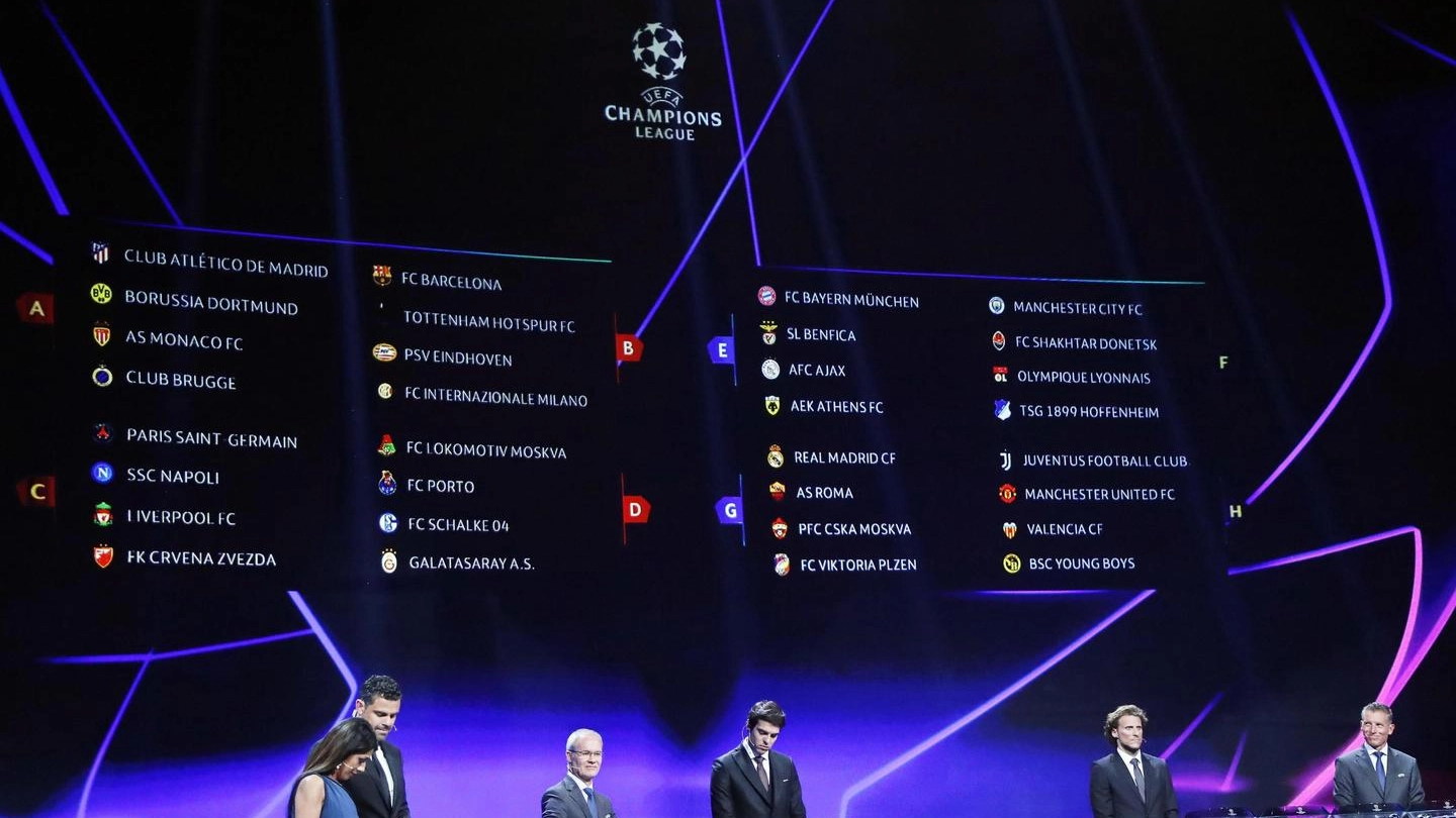 Sorteggio gironi di Champions League (Ansa)