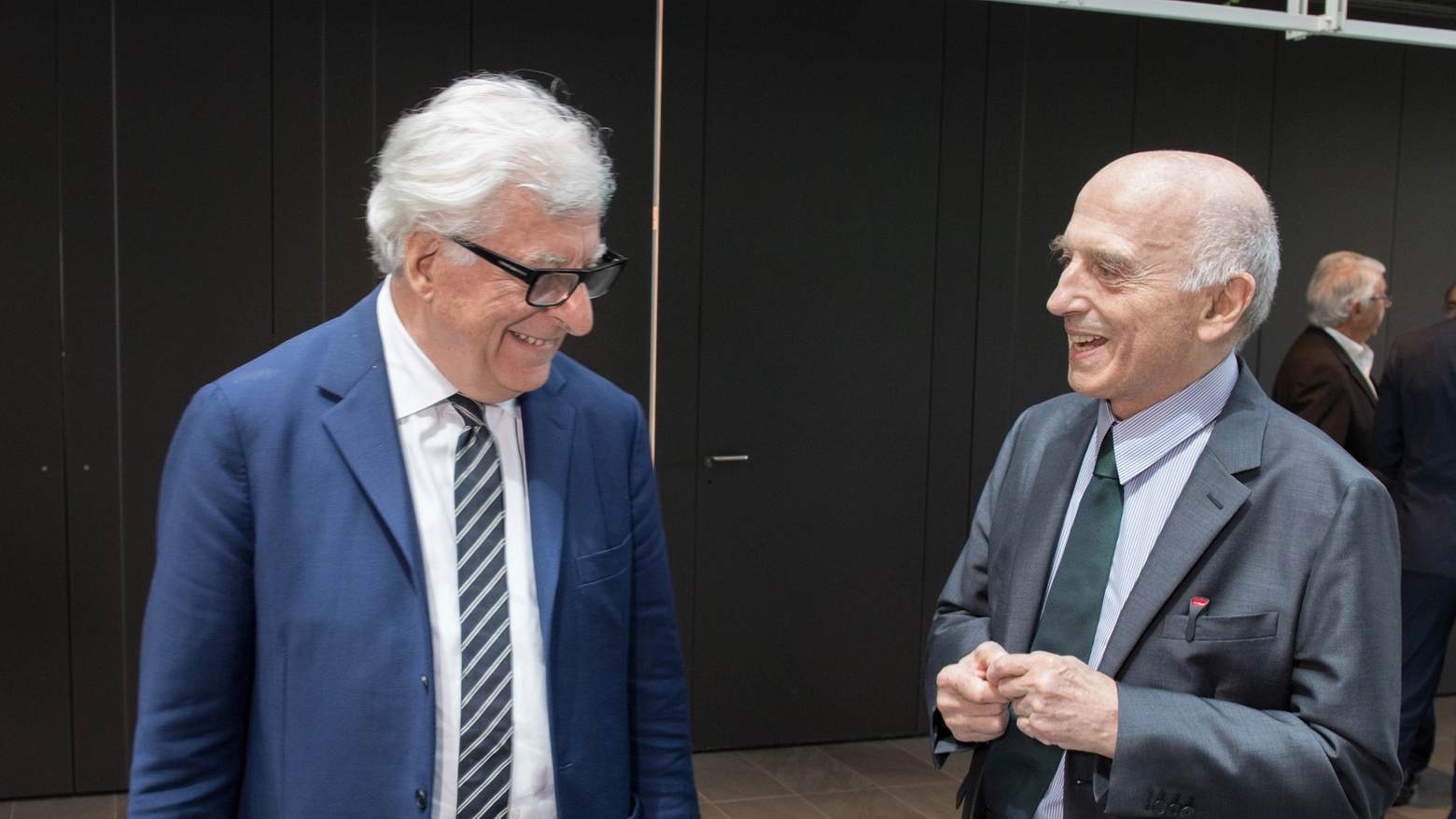 Patrizio Bertelli, ad del Gruppo Prada, con l'architetto Guido Canali